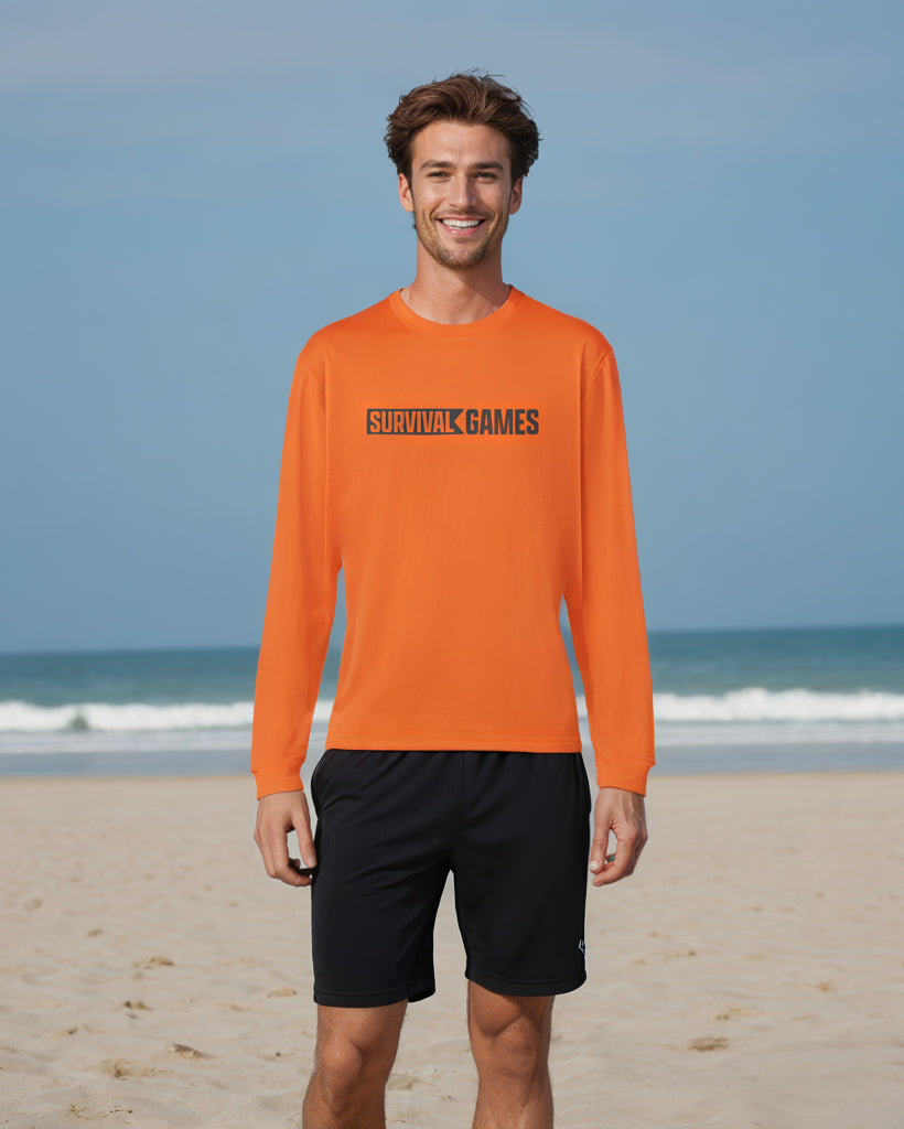 SG Logo Performance Long Sleeve - Safety Orange